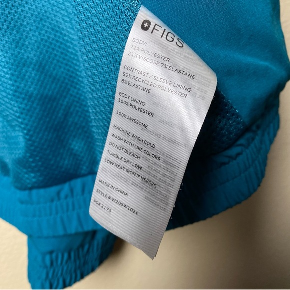 FIGS Sydney Scrub Jacket Size L - Pacific Blue - Picture 4 of 7